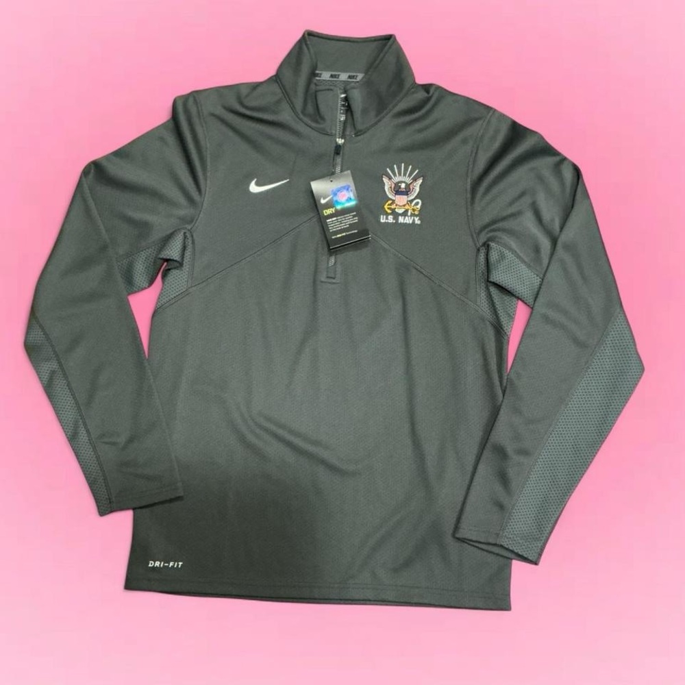 Nike Dark Gray Dri-FIT U.S. Navy Quarter-Zip Pullover